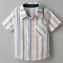 Load image into Gallery viewer, Cotton Woven Striped Half Sleeves Shirt