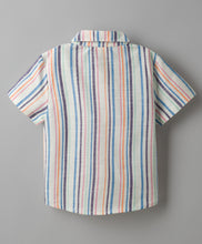 Load image into Gallery viewer, Cotton Woven Striped Half Sleeves Shirt