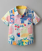 Load image into Gallery viewer, Cotton Woven Abstract Half Sleeves Shirt