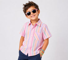 Load image into Gallery viewer, Cotton Woven Striped Half Sleeves Shirt