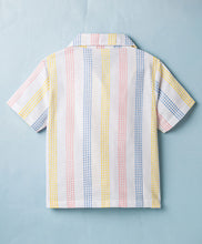 Load image into Gallery viewer, Cotton Woven Striped Half Sleeves Shirt