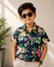 Load image into Gallery viewer, Woven Floral Printed Half Sleeves Shirt