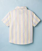 Load image into Gallery viewer, Cotton Woven Striped Half Sleeves Shirt