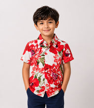 Load image into Gallery viewer, Woven Floral Printed Half Sleeves Shirt