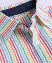Load image into Gallery viewer, Cotton Striped Printed Half Sleeves Shirt