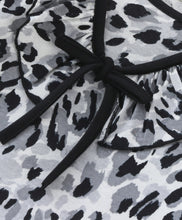 Load image into Gallery viewer, Animal Print V Frilled Top Leggings Set
