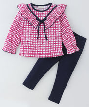 Load image into Gallery viewer, Polka Printed V Frilled Top Leggings Set