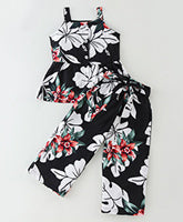 Load image into Gallery viewer, Floral Printed Straped Top Palazzo Co-ord Set
