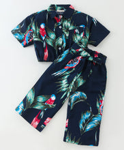 Load image into Gallery viewer, Forest Printed Crop Shirt Palazzo Set