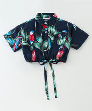 Load image into Gallery viewer, Forest Printed Crop Shirt Palazzo Set
