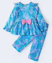 Load image into Gallery viewer, Floral Printed Frilled Top Palazzo Co-ord Set
