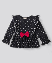 Load image into Gallery viewer, Polka Dots Printed Frilled Top Leggings Set