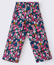 Load image into Gallery viewer, Solid Frilled Bow Crop Top Floral Palazzo Set