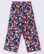 Load image into Gallery viewer, Solid Frilled Bow Crop Top Floral Palazzo Set