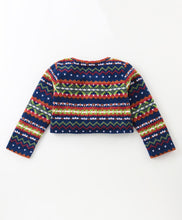Load image into Gallery viewer, Jacquard Printed Crop Cardigan Skirt Set