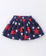 Load image into Gallery viewer, Solid Frilled Crop Cardigan Star Printed Skirt Set