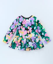 Load image into Gallery viewer, Floral Printed Frilled Top Side-Taped Leggings Set