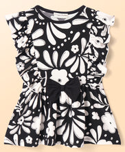 Load image into Gallery viewer, Floral Frilled Top Solid Shorts Set