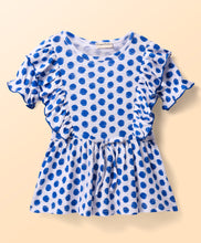 Load image into Gallery viewer, Polka Frilled Top Belted Shorts Set