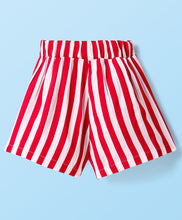 Load image into Gallery viewer, Solid Frilled Crop Top Striped Skort Set