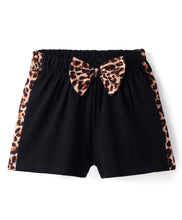 Load image into Gallery viewer, Animal Print Color Block Crop Top Shorts Set
