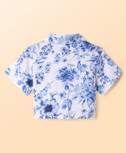 Load image into Gallery viewer, Floral Printed Crop Shirt Belted Palazzo Set