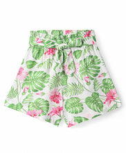 Load image into Gallery viewer, Solid Layered Straped Top Floral Belted Short Set