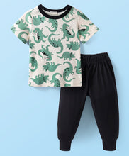 Load image into Gallery viewer, Dinosaur Printed Cotton Tshirt Jogger Set