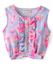Load image into Gallery viewer, Floral Printed Frilled Crop Cotton Top Short Set