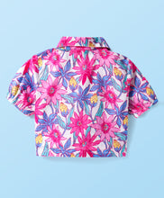 Load image into Gallery viewer, Floral Printed Crop Shirt Belted Palazzo Set
