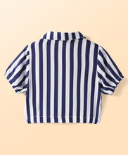 Load image into Gallery viewer, Striped Crop Shirt Belted Palazzo Set
