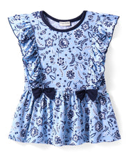 Load image into Gallery viewer, Floral printed Frilled Top Solid Short Set
