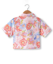 Load image into Gallery viewer, Floral Printed Crop Shirt Belted Palazzo Cotton Set
