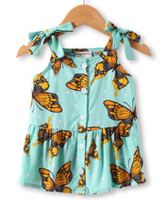 Load image into Gallery viewer, Butterfly Printed Open Strap Top Belted Palazzo Set