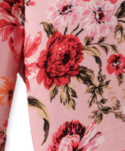 Load image into Gallery viewer, Solid Frilled Crop Top Floral Belted Palazzo Set