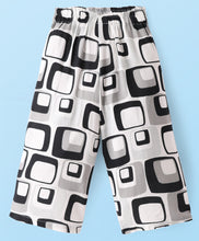 Load image into Gallery viewer, One Shoulder Frilled Crop Top Abstract Belted Palazzo Set
