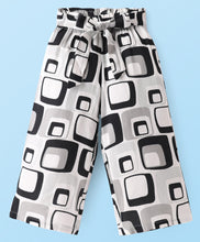Load image into Gallery viewer, One Shoulder Frilled Crop Top Abstract Belted Palazzo Set