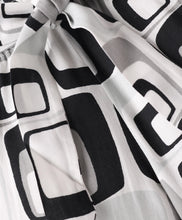 Load image into Gallery viewer, One Shoulder Frilled Crop Top Abstract Belted Palazzo Set