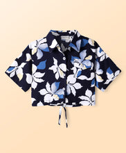 Load image into Gallery viewer, Floral Printed Crop Shirt Belted Palazzo Co-ord Set