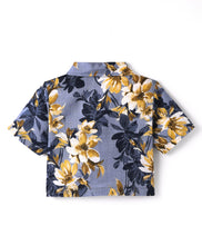 Load image into Gallery viewer, Floral Printed Crop Shirt Short Co-ord Cotton Set
