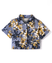 Load image into Gallery viewer, Floral Printed Crop Shirt Short Co-ord Cotton Set
