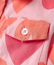 Load image into Gallery viewer, Hearts Printed Crop Shirt Short Co-ord Cotton Set
