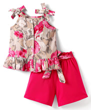 Load image into Gallery viewer, Floral Printed Frilled Top Short Set