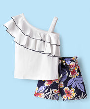 Load image into Gallery viewer, Solid Layered Single Shoulder Top Short Set
