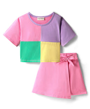 Load image into Gallery viewer, Solid Color Block Top Skort Set