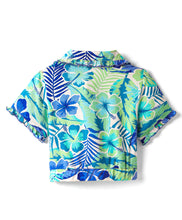 Load image into Gallery viewer, Floral Printed Peter Pan Collar Shirt and Short Set
