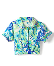 Load image into Gallery viewer, Floral Printed Peter Pan Collar Shirt and Short Set
