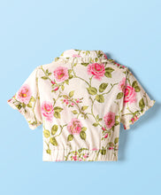 Load image into Gallery viewer, Floral Printed Crop Shirt Belted Palazzo Cotton Set