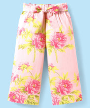 Load image into Gallery viewer, Floral Printed Crop Shirt Belted Palazzo Cotton Set
