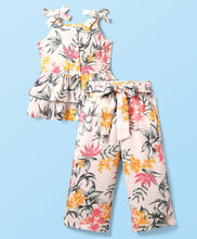 Load image into Gallery viewer, Floral Frilled Top and Palazzo Co-ord Set